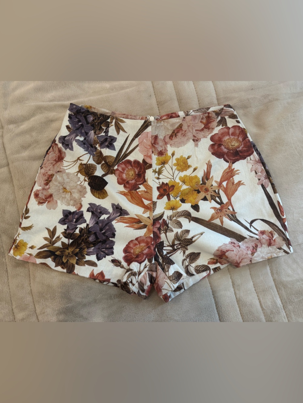 Aqua Floral Shorts, size small
